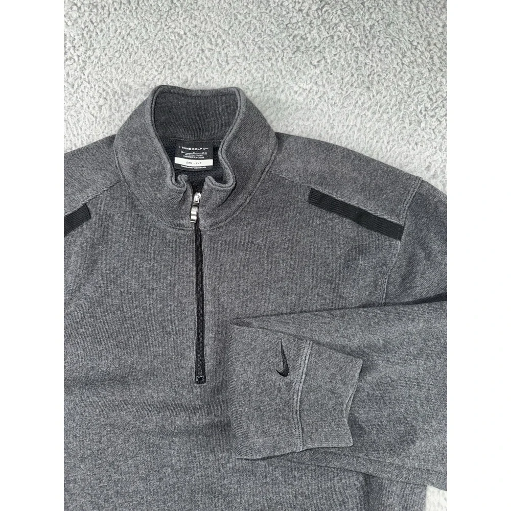 Nike Dri Fit Golf Jacket Men Small 1/4 Zip Pullover Mock Neck Preppy‎ Sporty